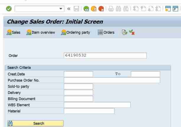 VA02 Tcode In SAP - Change Sale Order