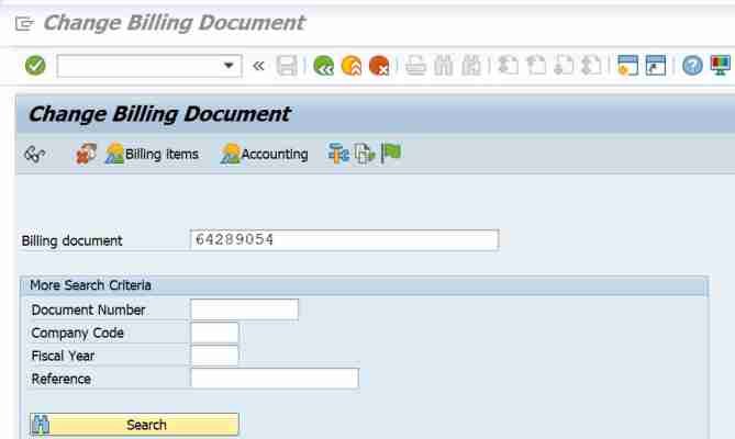 VF02 Tcode In SAP - Change Billing Document