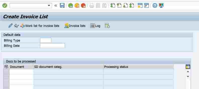 VF21 Tcode In SAP