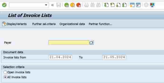 VF25 Tcode In SAP